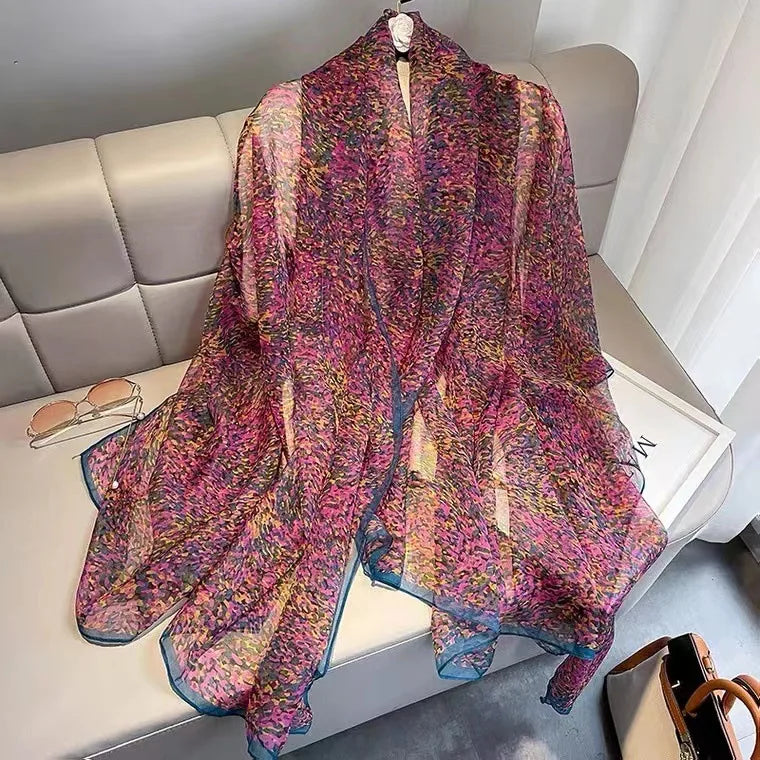 WW | Seidenschal Mit Elegantem Design Und Weicher Textur Für Kalte Tage Stil