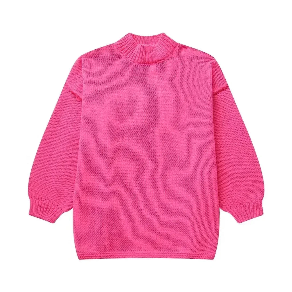 WOLFF - Damen gemütlicher Ballonärmel Pullover