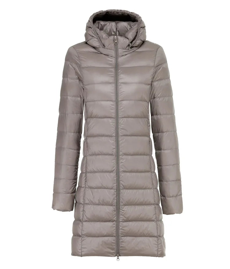 W&W Mode | Lange leichte Daunenjacke