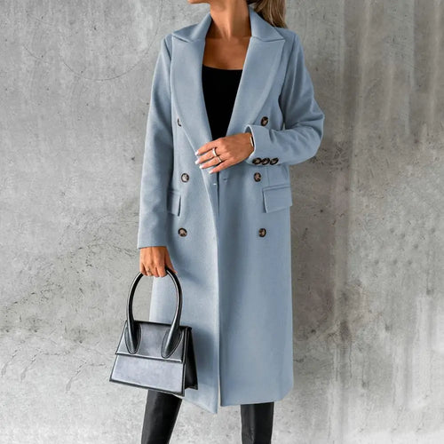 W&W Mode | Eleganter Langer Mantel Für Damen