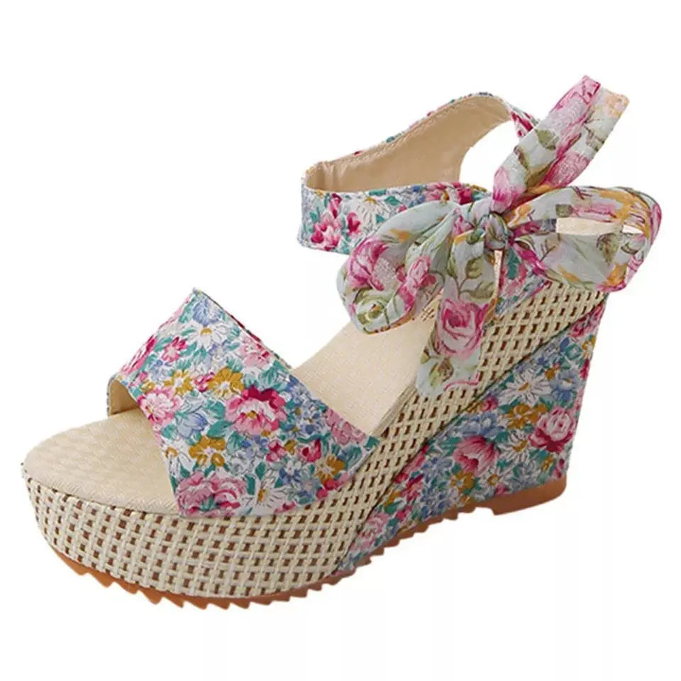 WW | Frauen Sandalen Schnürung Freizeit Frauen Wedges Absatz Frauen Sandalen Sommer Sandalen Fest Plattform Hohe Absätze Schuhe Frau