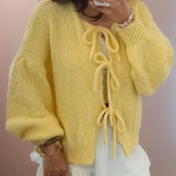 WW | Strickcardigan mit Schleifenverschluss für Damen