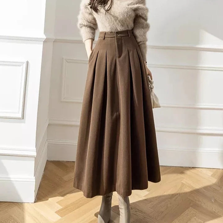 Damen Wollrock für Herbst und Winter