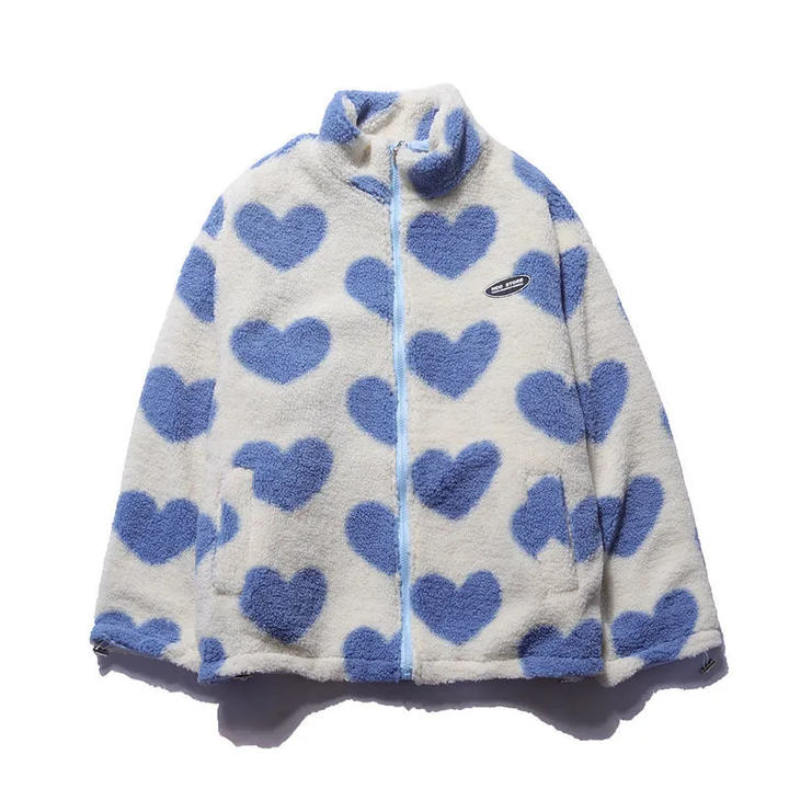 W&W Mode | Wendbare Herz Fleecejacke