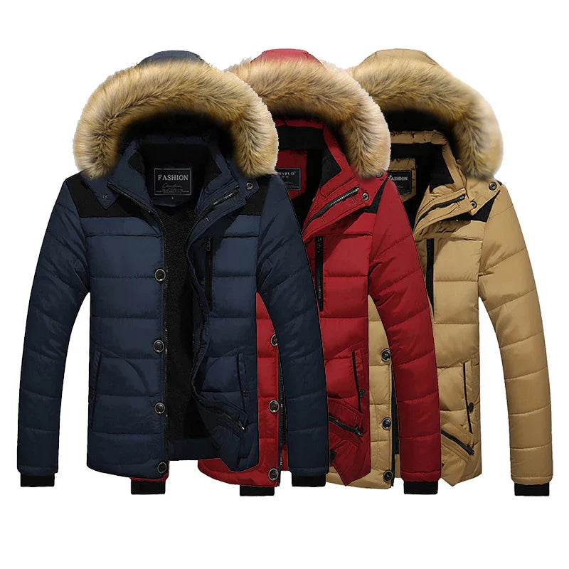 WW | Herren Winterjacke mit Fellkapuze