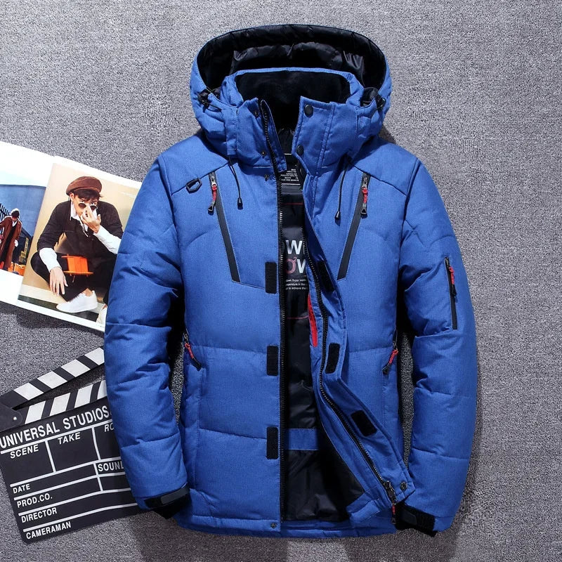 WW - Herren-Winterparka mit Kapuze - Warmer, winddichter Schneeparka für kalte Tage