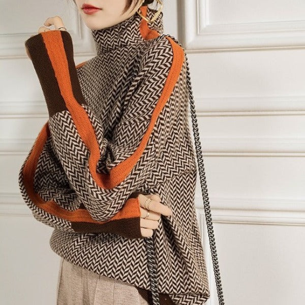 WW - Gestreifter Winterpullover
