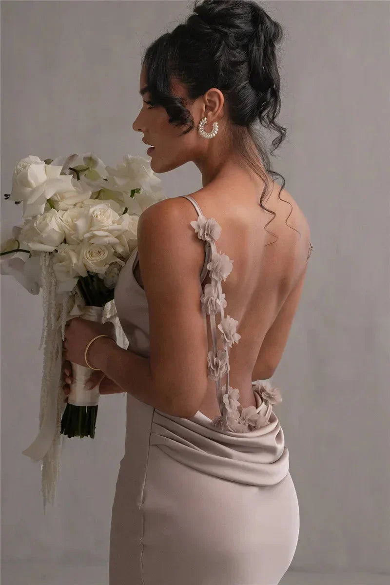 WW | Satin Kleid mit Blumen