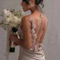WW | Satin Kleid mit Blumen