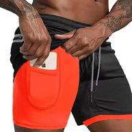 WW | Herren 2 in 1 Laufshorts Schnelltrocknend Für Sport Und Training Selfico