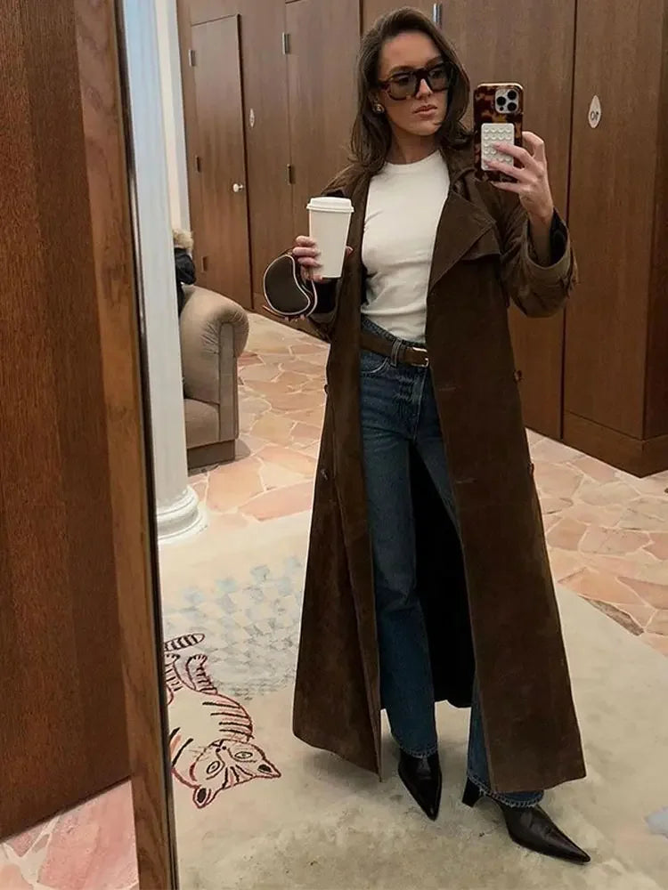 WW | Damen-Wintermantel aus Kunstwildleder