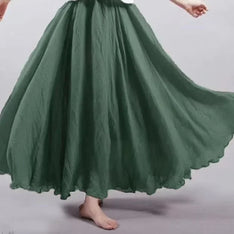WW | Mode Baumwolle Leinen Kleidung Frauen Röcke Maxi Y2K Elegant Strand Saia Ropa Mujer Lässiges Kleid Boho Lange Röcke Faldas Harajuku