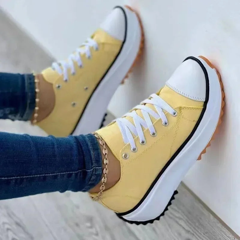 WW | Canvas Sneakers Lässige Schnürschuhe