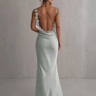 WW | Satin Kleid mit Blumen