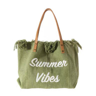 WW Sommer Vibes Strandtasche | Bunte Strandtasche mit sommerlichem Aufdruck