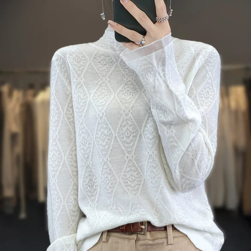 WW | Kaschmirpullover mit Karomuster