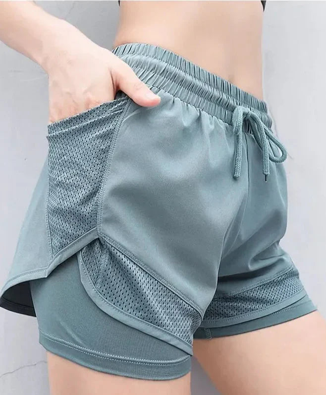 WW | Hoch Taillierte Sommer Sport Shorts Für Damen
