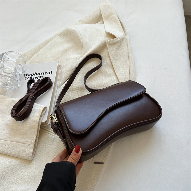 WW Vintage Leder Crossbody-Taschen | Kleine Umhängetasche | Stilvolle Armpit Handtaschen und Geldbörsen
