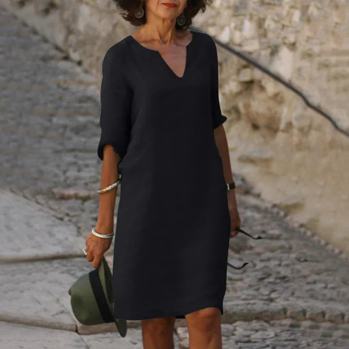 W&W Mode | Elegantes Sommerkleid mit V-Ausschnitt