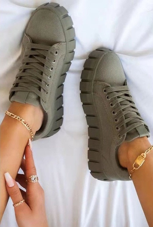 WW | Modische Orthopädische Damen Trainingsschuhe Mit Plateausohle