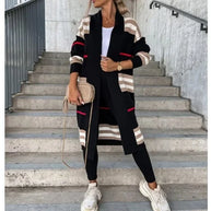 WW - Langer Strickcardigan mit Streifen