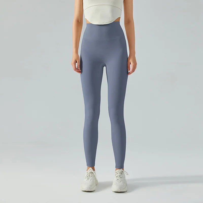 WW | Emily Sportswear Naked Hochtaillierte Tight Yoga Hosen Doppelseitig Gebürstet Pfirsich Po-Hebende Lauf Sport Fitness Leggings