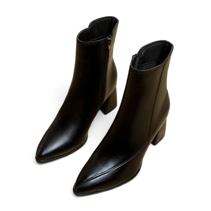 W&W Mode - Frauen trendige klobige Absatzstiefel mit spitzem Zehen und wasserdichter Plattform