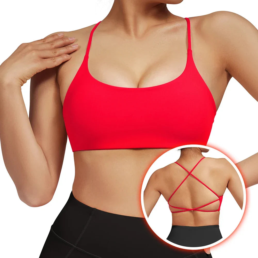 W&W Mode | Rückenfreier Stoßfester Fitness Sport Bh Mit Polstern Für Frauen
