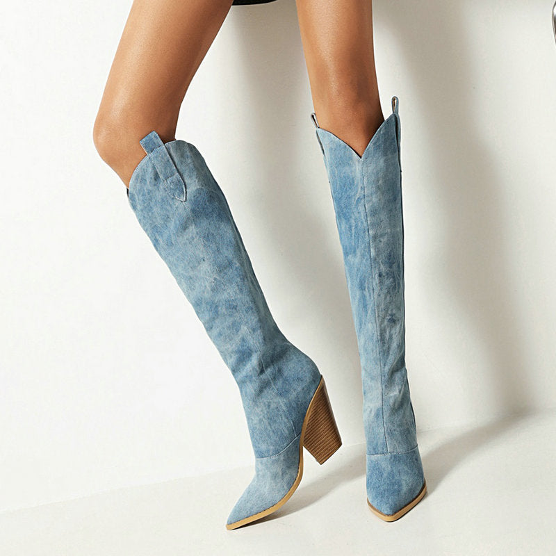 W&W Mode - Kniehohe Stiefel