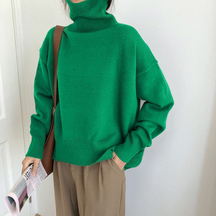 W&W Mode | Stilvolle Herbst Klassische Rollkragenpullover für Frauen