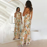 WW - Satin-Kleid mit Blumenmuster