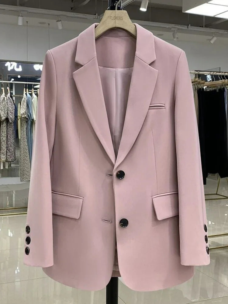 WW | Frauen Jacken Pink Kleine Anzug Frauen Mantel Lässig Kleine Lose Koreanische Version Kleine Anzug Frauen Design Sans Blau Jacke Frauen