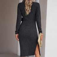 WW - Dunkelgraues Midi-Kleid