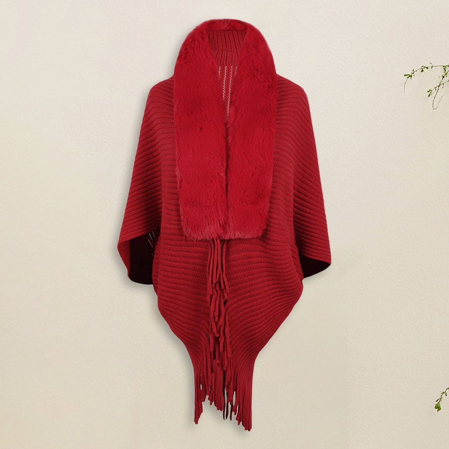Langärmelige gerippte Strickjacke