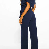 WW | Eleganter Jumpsuit mit weitem Bein und Taillengürtel