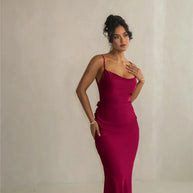 WW | Satin Kleid mit Blumen