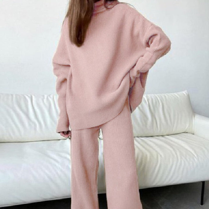 W&W Mode | teilige gestrickte Loungewear-Set - stilvolle Damen-Hausmode