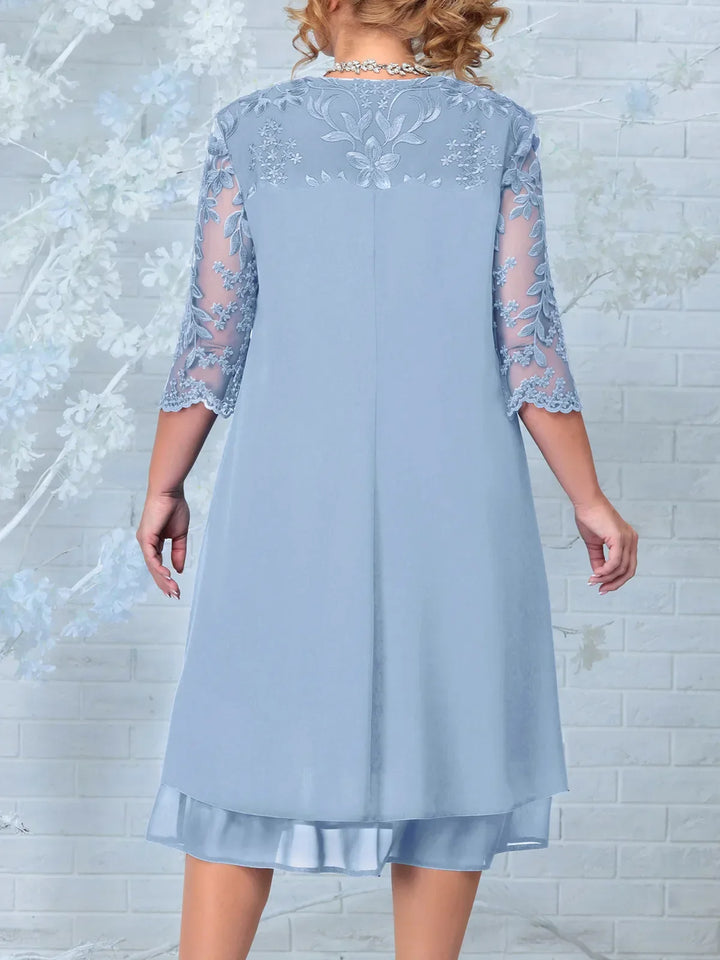 W&W Mode | Bankettkleid in Übergröße Mit Bestickten Ärmeln