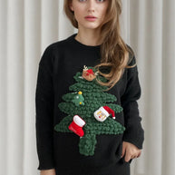 WW -  Hässlicher Weihnachtspulli - Hyggelig trøje med 3D-detaljer og juletema