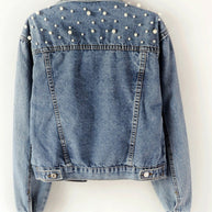 Jeansjacke - Denim-Liebling mit stilvoller Perlenverzierung