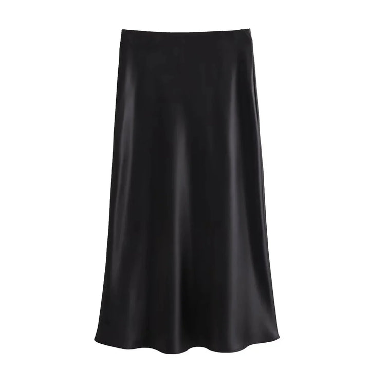 W&W Mode | Satin Maxirock Für Damen