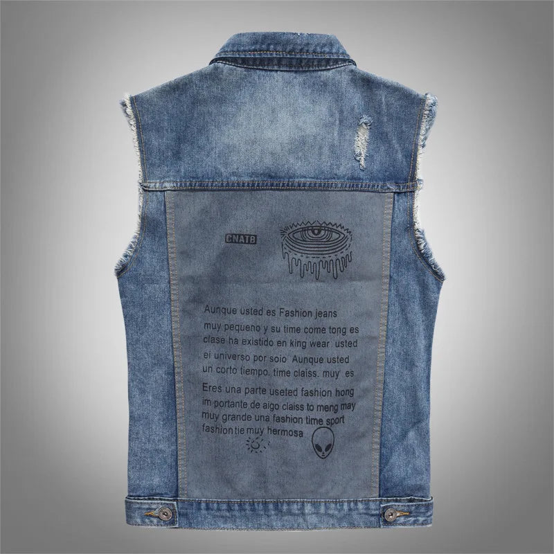 WW | Jeansweste Mit Patches Für Herren
