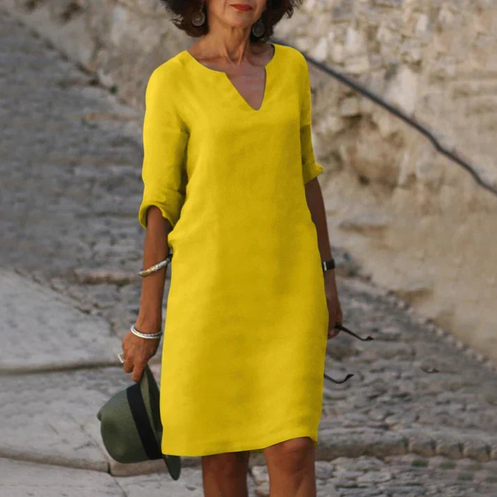 W&W Mode | Elegantes Sommerkleid mit V-Ausschnitt