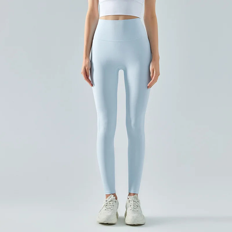 WW | Emily Sportswear Naked Hochtaillierte Tight Yoga Hosen Doppelseitig Gebürstet Pfirsich Po-Hebende Lauf Sport Fitness Leggings