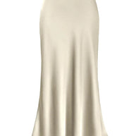 WW | Frauen Satin Seiden Röcke Sommer Frühling Koreanische Mode Kleidung Büro Damen Lange Röcke Elegant Schwarz Maxi Röcke für Frauen