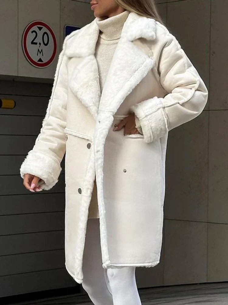 W&W Mode - Lange Kunstpelzjacke