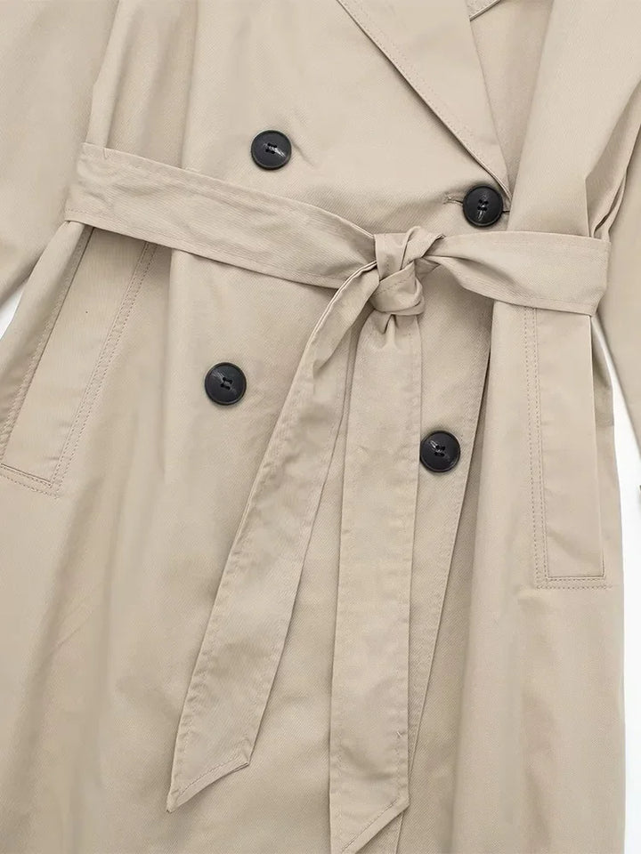 W&W Mode - Damen langer Mantel mit Gürtel