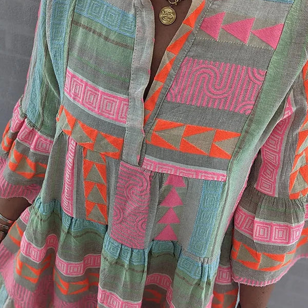 WW | Boho Chic Locker Sitzendes Kleid