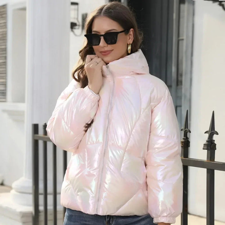 W&W Mode metallische Damen - Pufferjacke für den Winter