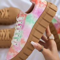 WW | Wildleder Sneakers Mit Klobigem Plateau Für Damen